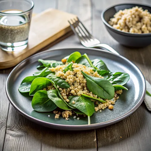 क्विनोआ और पालक का सुपरबोल